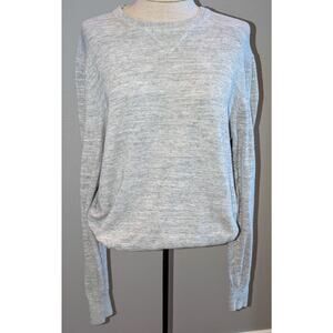 Women's LOGG Label Of Graded Goods H & M 100% Cotton Sweater Light Gray Sz M